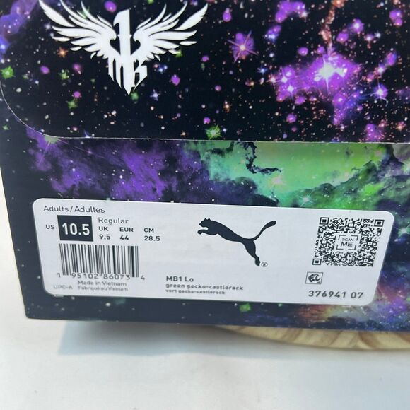 NEW Puma LaMelo Ball MB.01 Lo Green Gecko Men 376941-07 Size 10.5 - Picture 9 of 10